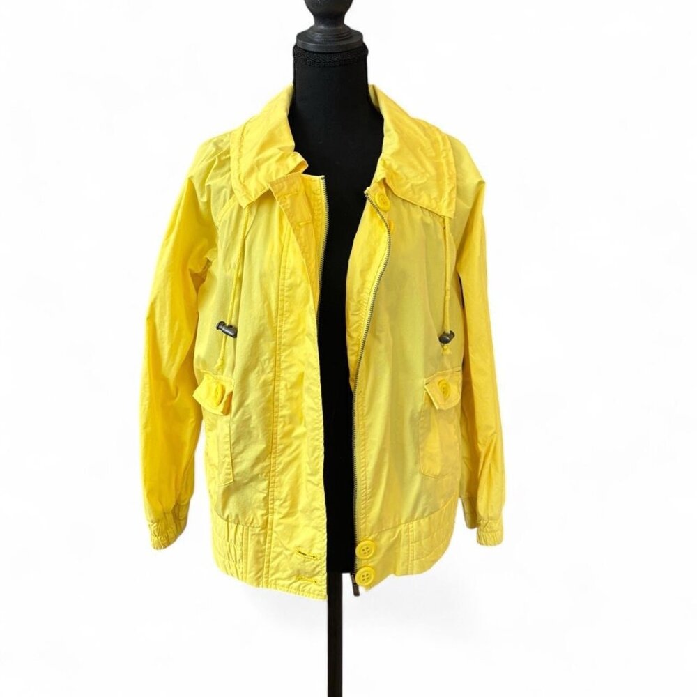 Art & Soul Yellow Cotton Utility Jacket Small Spring Layer